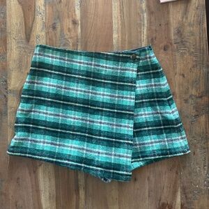 NWT Free People Plaid Skort